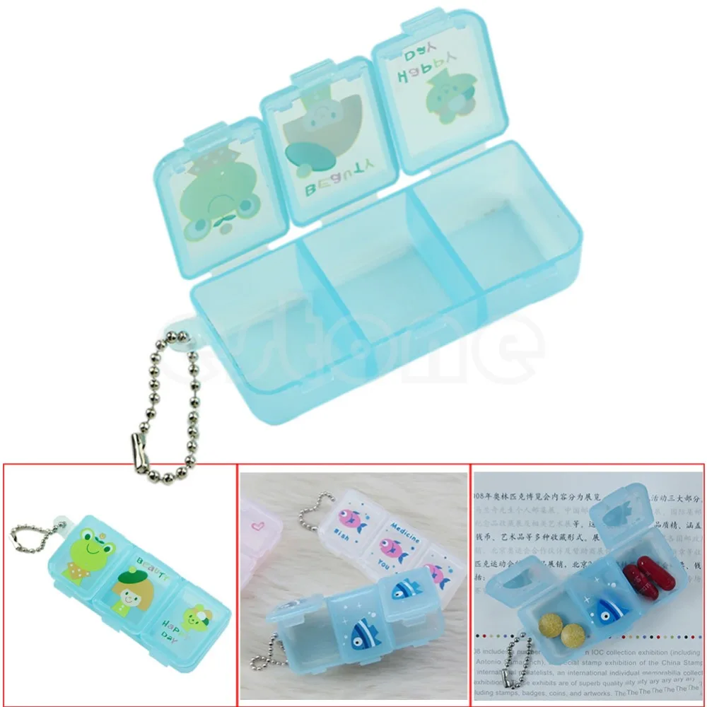 В продаже дорожный 3 отсека коробка для таблеток Медицина держатель планшета