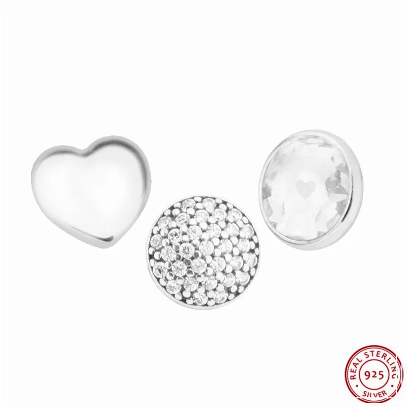 925 Стерлинговое Серебро Апрельские капельки маленькие бусины DIY Fit Pandora плавающий