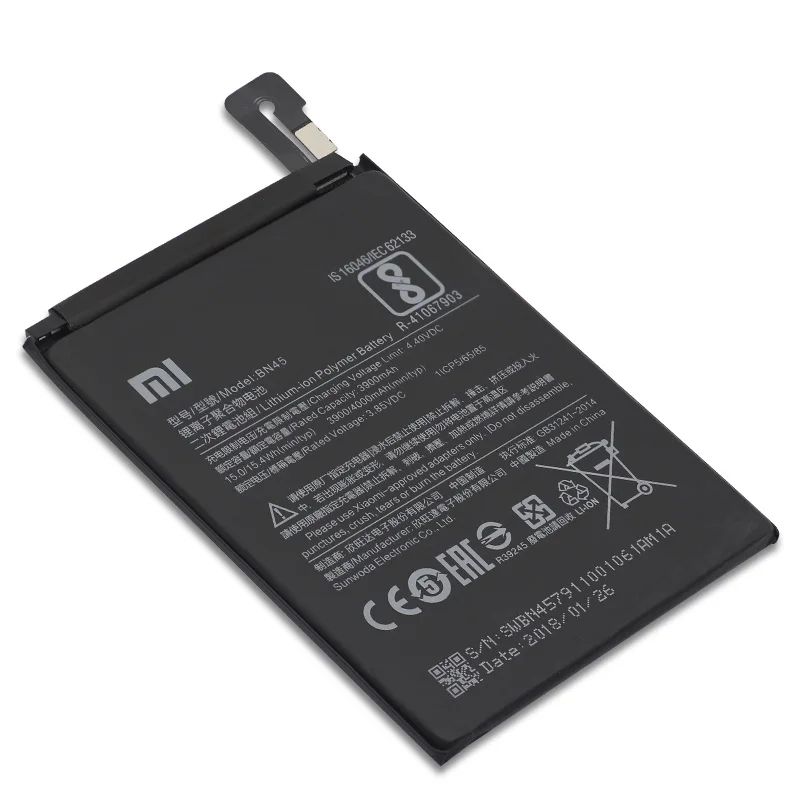 Xiao mi BN45 телефон батарея для Xiaomi note2 красный Примечание 5 Note5 оригинальный батареи