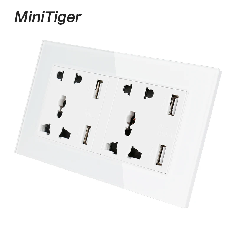 Розетка Minitiger с двойным универсальным 5 отверстием розетка 4 USB интеллектуальное
