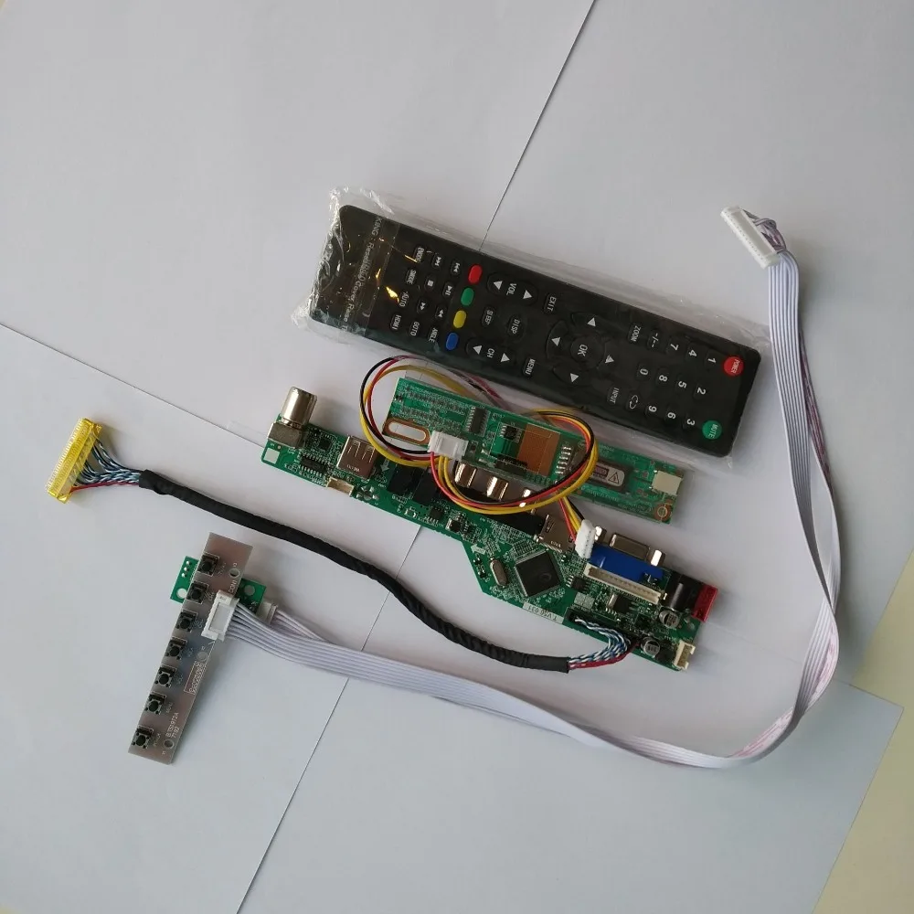 ТВ HDMI tv 56 AV VGA Аудио USB ЖК светодиодный плата контроллера комплект карты DIY для LP154WX4(Tl)(D2)/TLD4 1280X800 15," экран