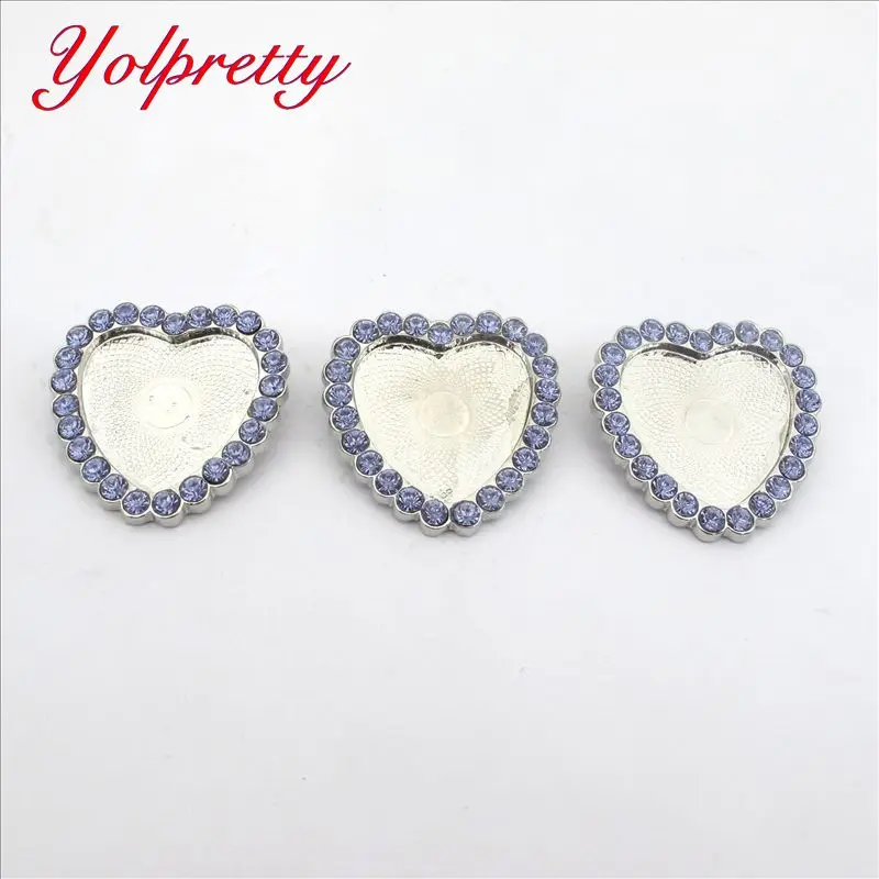 Yolprtty последний писк моды 1 шт. 25*25 мм внутренняя Размеры фиолетовый в форме сердца