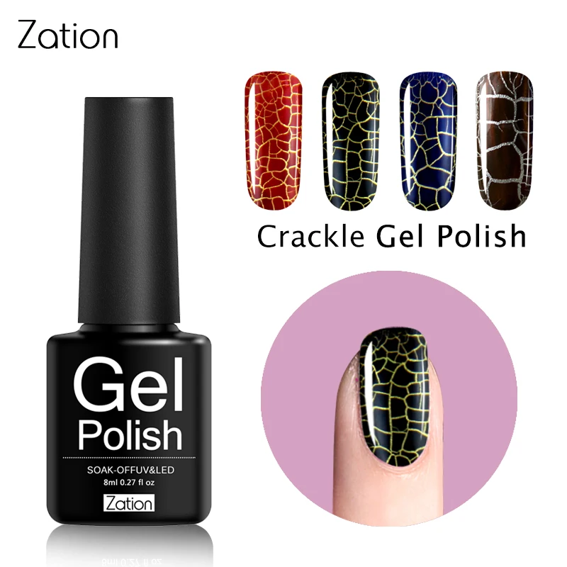 Zation полуперманентный эмалированный лак для ногтей с УФ гелем Lucky Nail Art