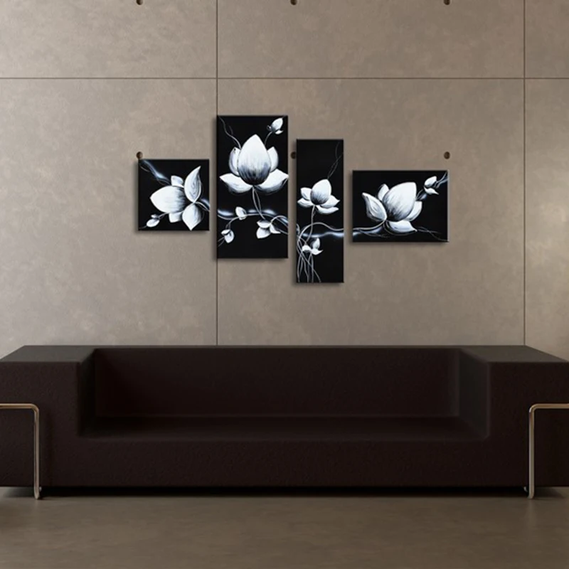 Home decor художественная роспись стен ручной работы белый абстрактный цветок