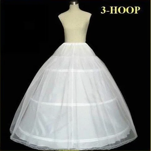 

Plus size In Stock Hot Sale 3 Hoop Ball Gown Bone Full Crinoline Petticoats Wedding Dress Wedding UnderSkirt Accessories Slip