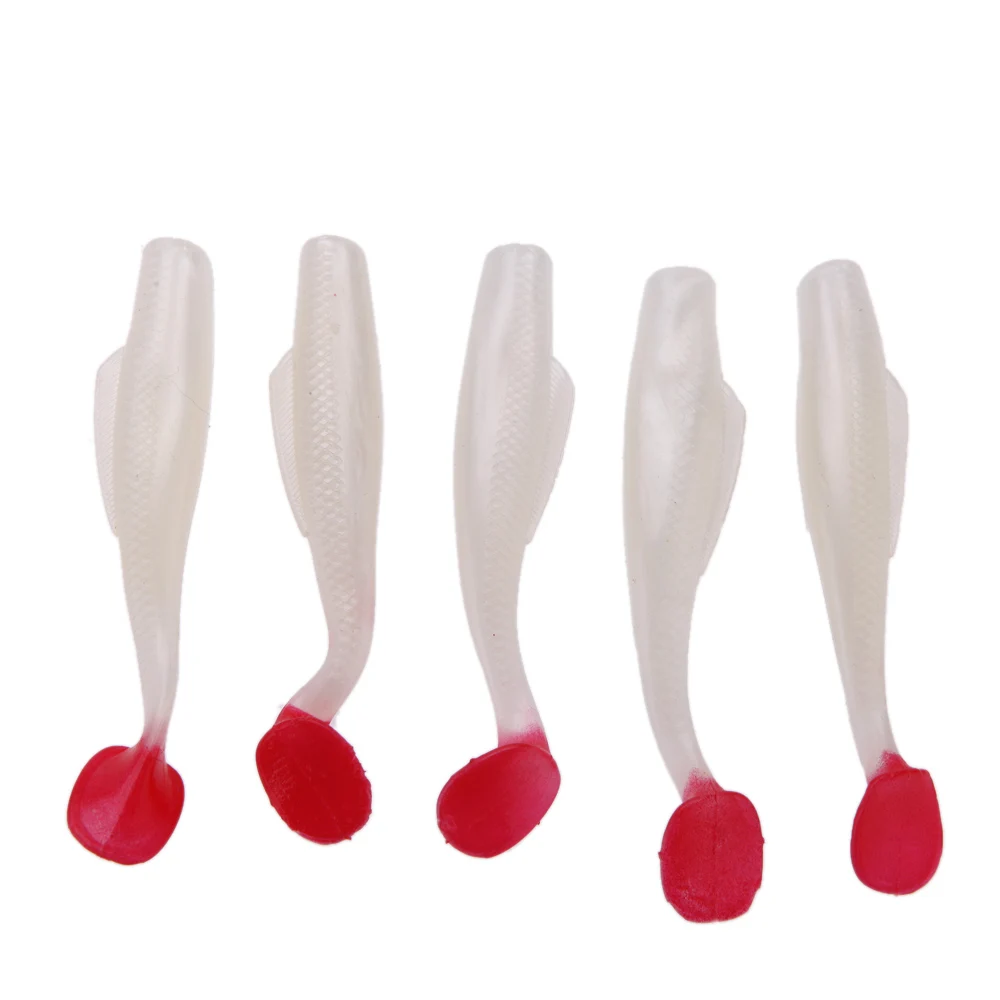 Lixada 5 шт. Мягкая приманка для червя T образный хвост рыбной ловли морских червей