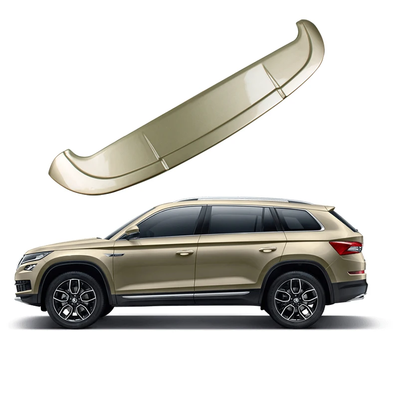 Автомобильный задний спойлер из углеродного волокна для Skoda Kodiaq, внешний белый черный спойлер, багажник, задний багажник, крыло, автомобильные аксессуары - Цвет: golden