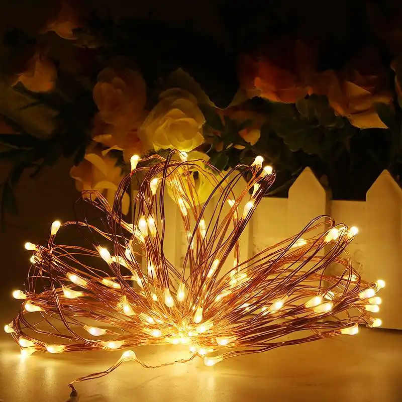 

SZYOUMY 10M 100LED 5M 50LED LED Silver / Copper Wire LED String Light Starry Christmas Fairy Lights with DC 12V Power Adapter