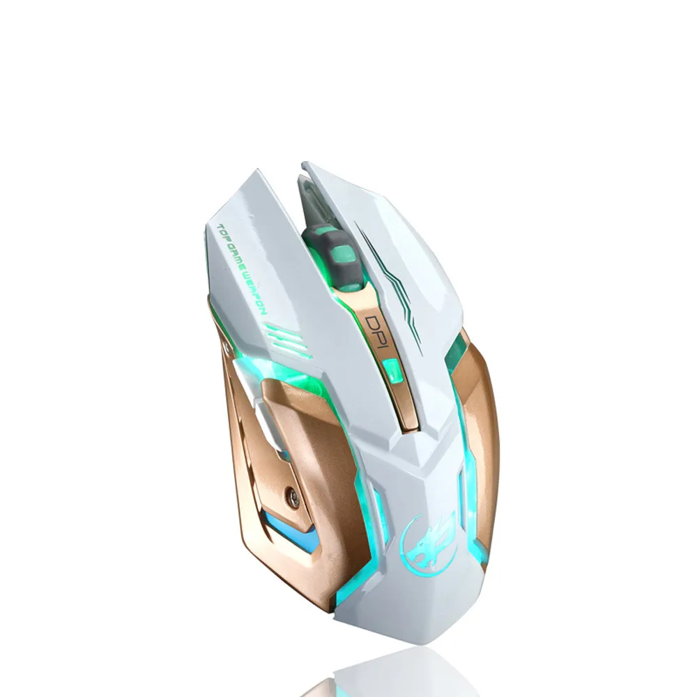 Беспроводная игровая мышь 2400DPI перезаряжаемая Бесшумная Настольная