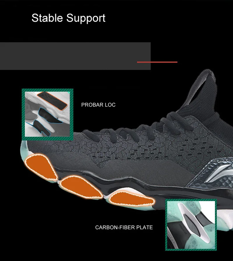 Li-Ning/Мужская обувь SONIC BOOM 2,0, профессиональная обувь для бадминтона, с подушкой, с подкладом, спортивная обувь, кроссовки AYZP001 XYY108