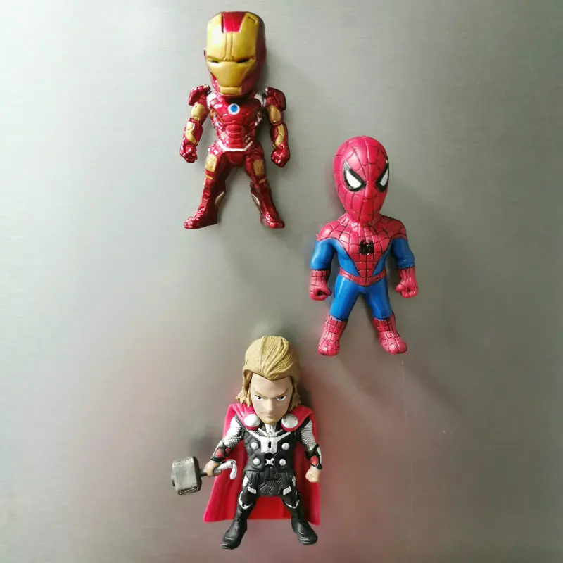6 шт./лот мультфильм Мстители серии аниме персонажи герой Marvel украшения 3D креативный ПВХ холодильник магнитные наклейки сообщения