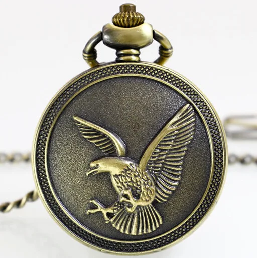 PB169 НОВЫЕ антикварные карманные часы с орлиным узором ожерелье подвеской Hawk