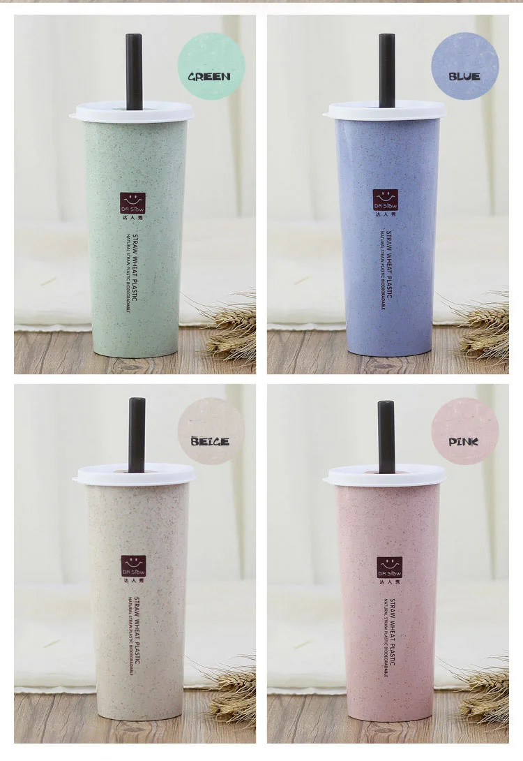 Пищевая 450 мл портативная Экологичная здоровая Пшеничная солома герметичная