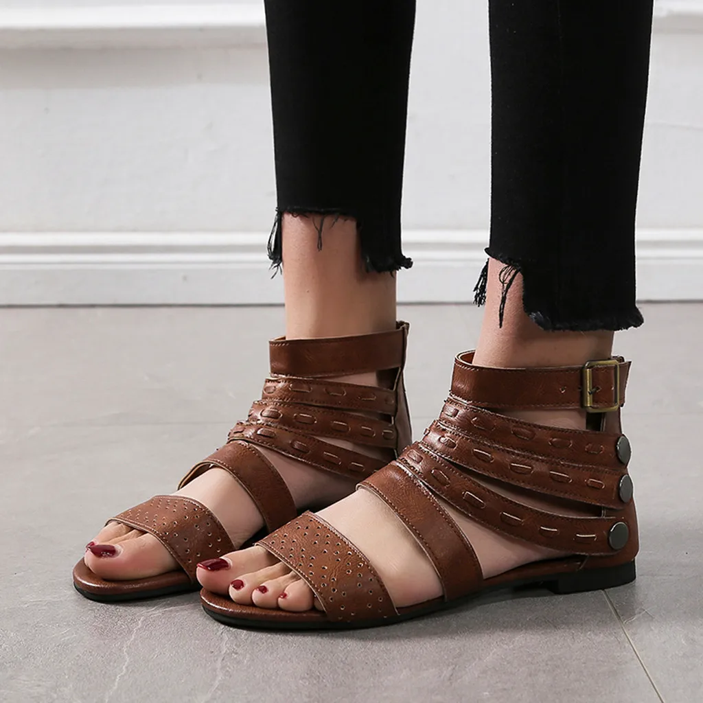 SAGACE/модные женские туфли в стиле ретро на плоской подошве с открытым носком