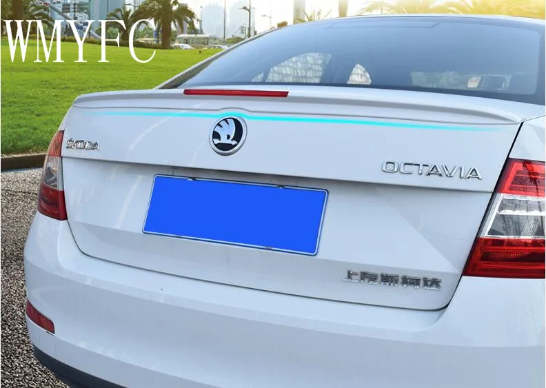 Задний спойлер из АБС пластика для багажника губа крыла задний Skoda Octavia 2015 2016