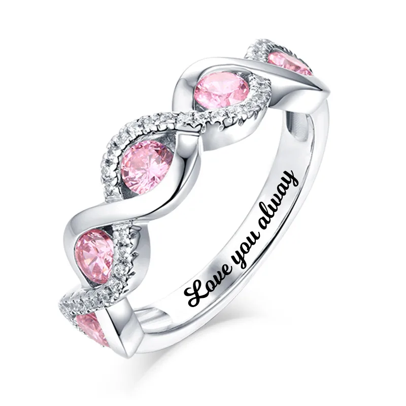 Оптовые Подгонянные женские скрученные браслеты кольца с 5 камнями по дню