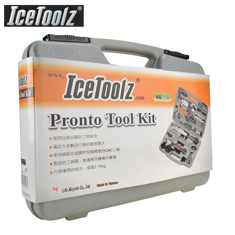 IceToolz 82A6 Pronto набор инструментов для велосипеда, велосипеда, велоспорта, Cr-Mo, с ЧПУ, инженерные инструменты 46 в 1, многофункциональный велосипедный ремонтный ящик для инструментов, чехол