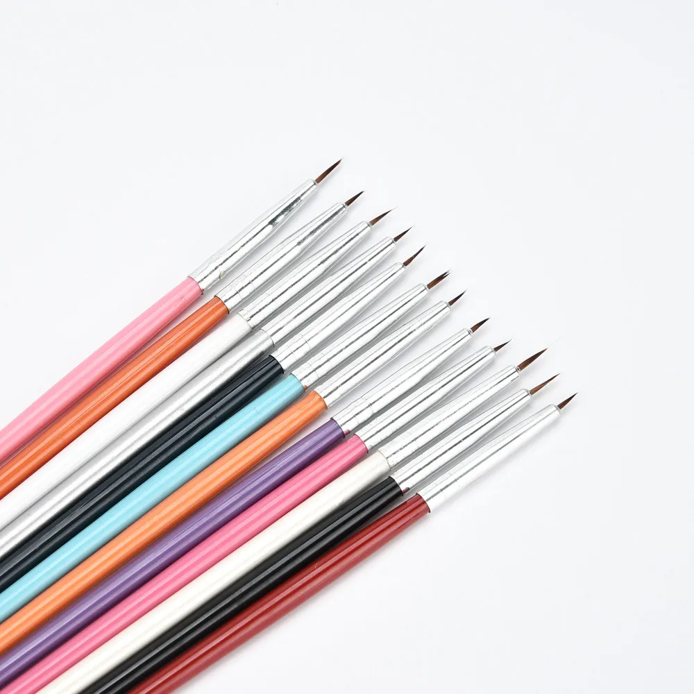 Женский модный профессиональный набор кистей для дизайна ногтей 12 шт. рисования