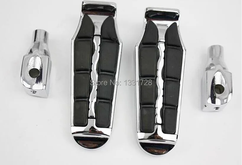 

Chrome Wing Foot Pegs Rests For All years Kawasaki Vulcan 200 (Rear)