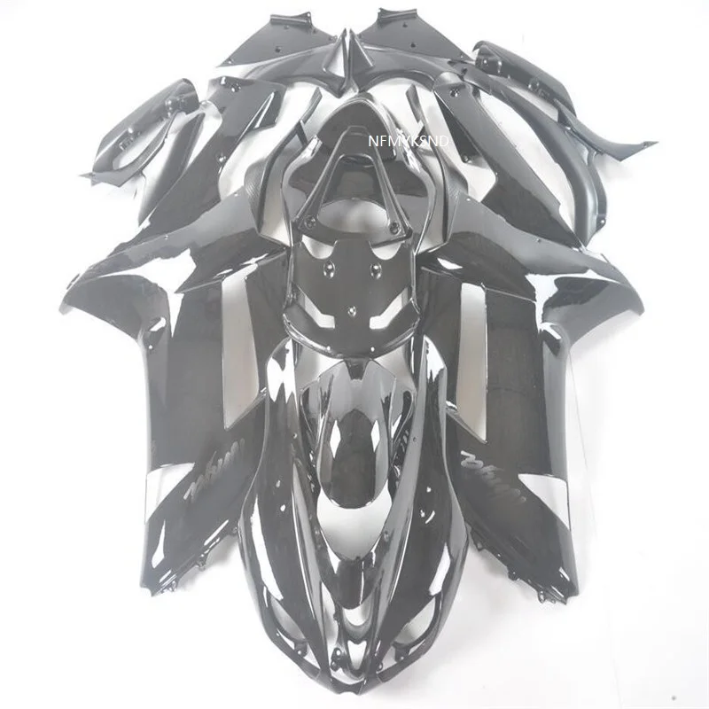 Все черные Обтекатели для KAWASAKI NINJA ZX 6R 636 07 08 ZX6R 2007 2008 комплект обтекателей 08|Полные