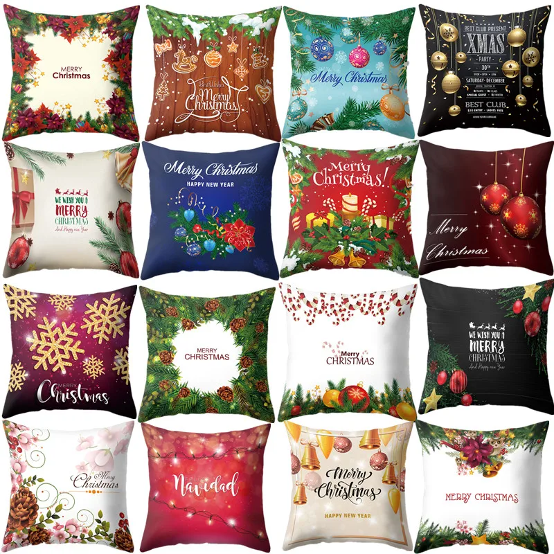 Navidad Новый год Декор полиэстер Чехол Подушка Наволочка рождественские украшения