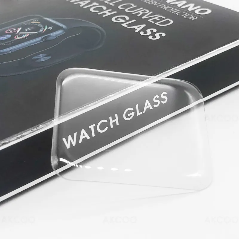 Akcoo УФ закаленное стекло для Apple watch 5 44 мм защита экрана полный клей чувствительный сенсорный для серии 1 2 3 4 38 40 44 40 мм пленка