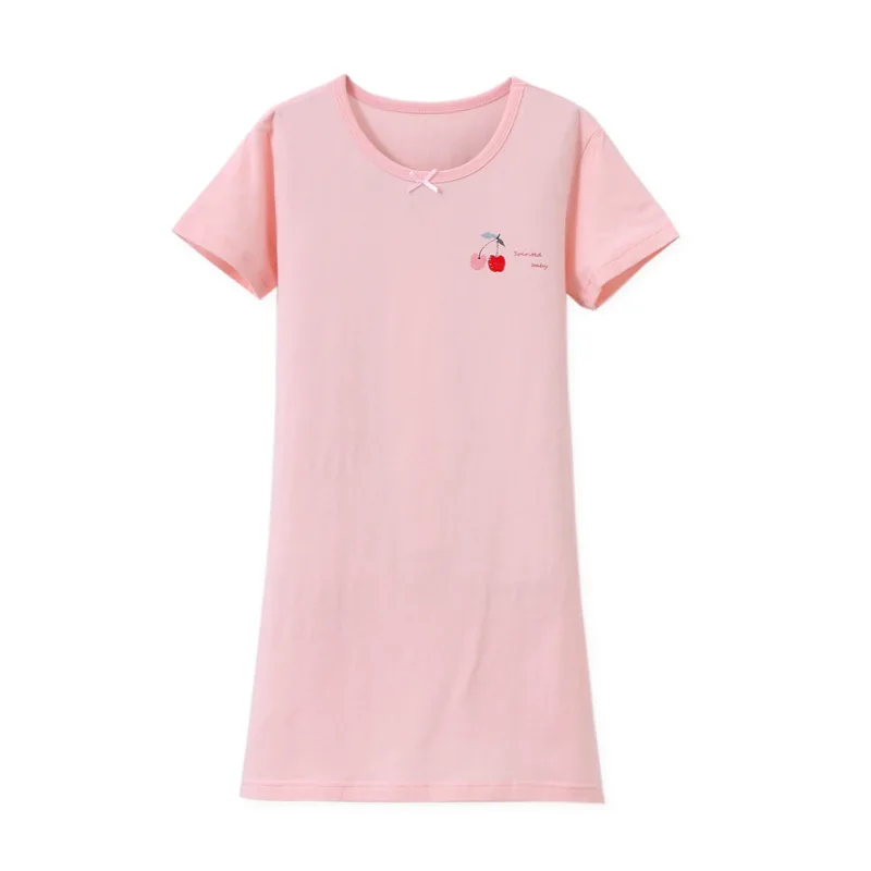 4 цвета Ночная рубашка &quotПринцесса&quot пижамы для девочек с коротким рукавом