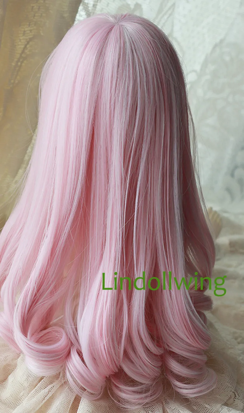 1/3 BJD парик Pullip Dal DD Dollfie кукольный 8-9 дюймов длинный розовый 2333 | Игрушки и хобби