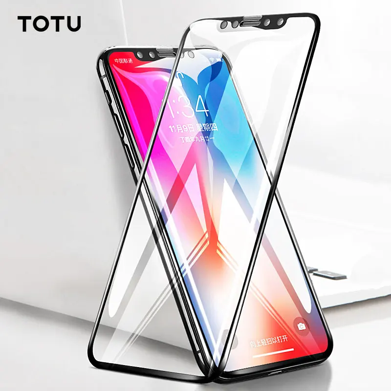 TOTU 4D Защита экрана для iPhone X закаленное стекло 0 23 мм мягкий край Закаленное