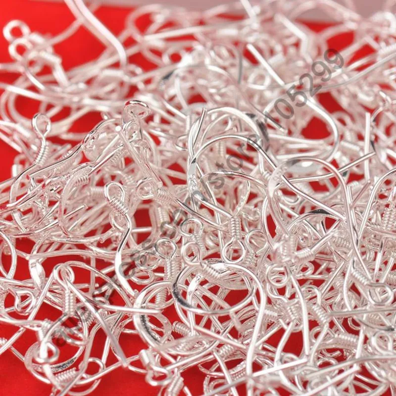 

Bulk Wholesale 1000X silver component 15mm 925 Sterling Silver earring hooks earwire silver 925 accessory