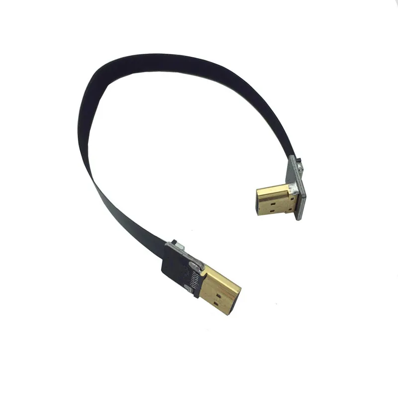 FPV HDMI совместимый штекер 90 градусов вверх адаптер 5 см 80 FPC плоский кабель шаг 20