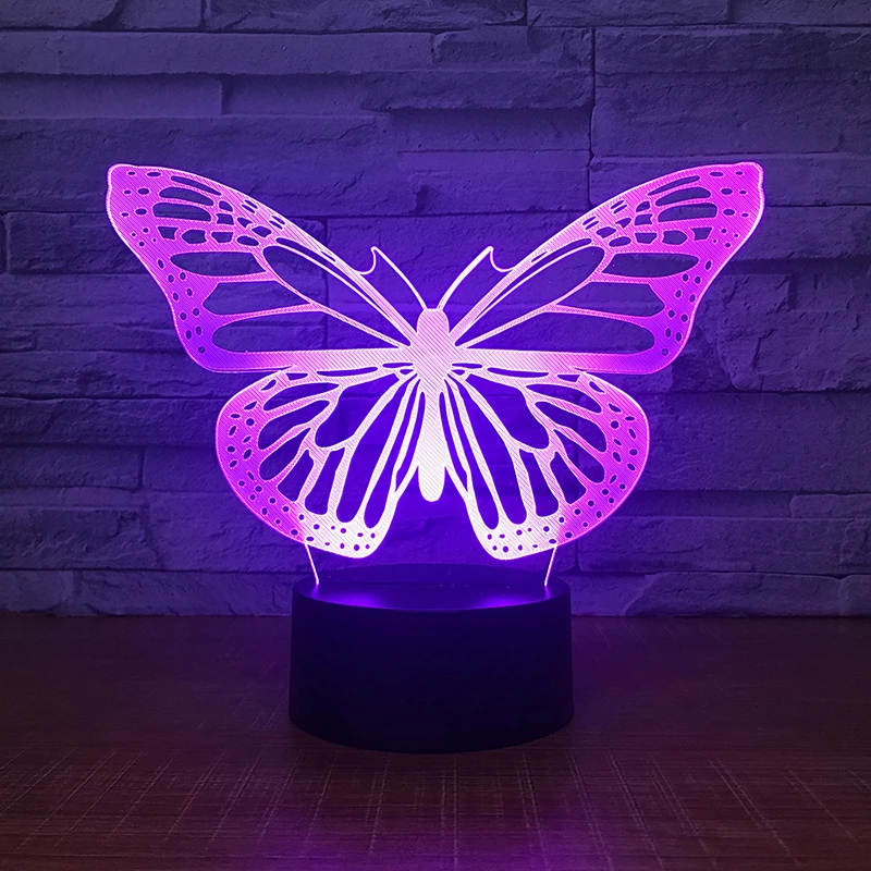

New Butterfly Colorful 3D Small Night Light Touch Remote switch control USB Table Lamp LED Table Lamp Bedroom Gift For Kids