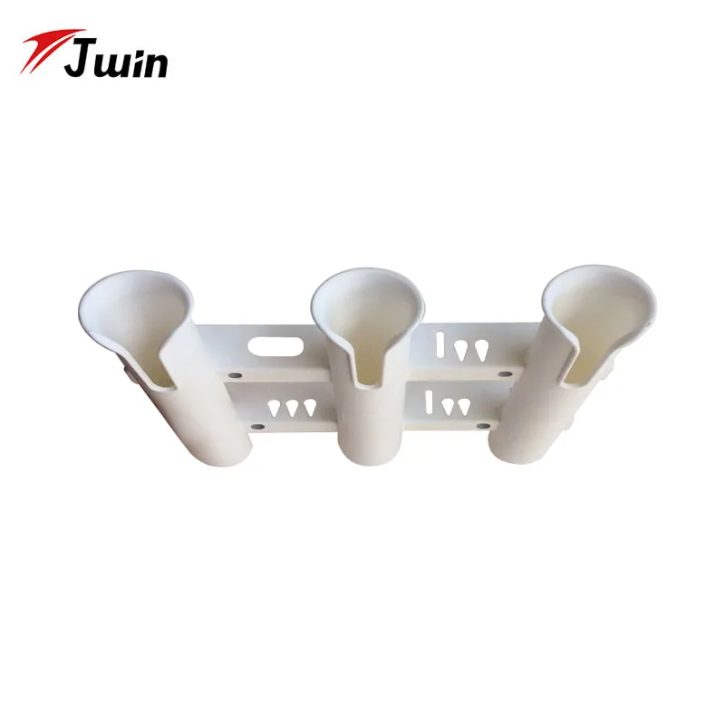 Белая пластиковая стойка для удочек с 3 трубками посадочное место держателем