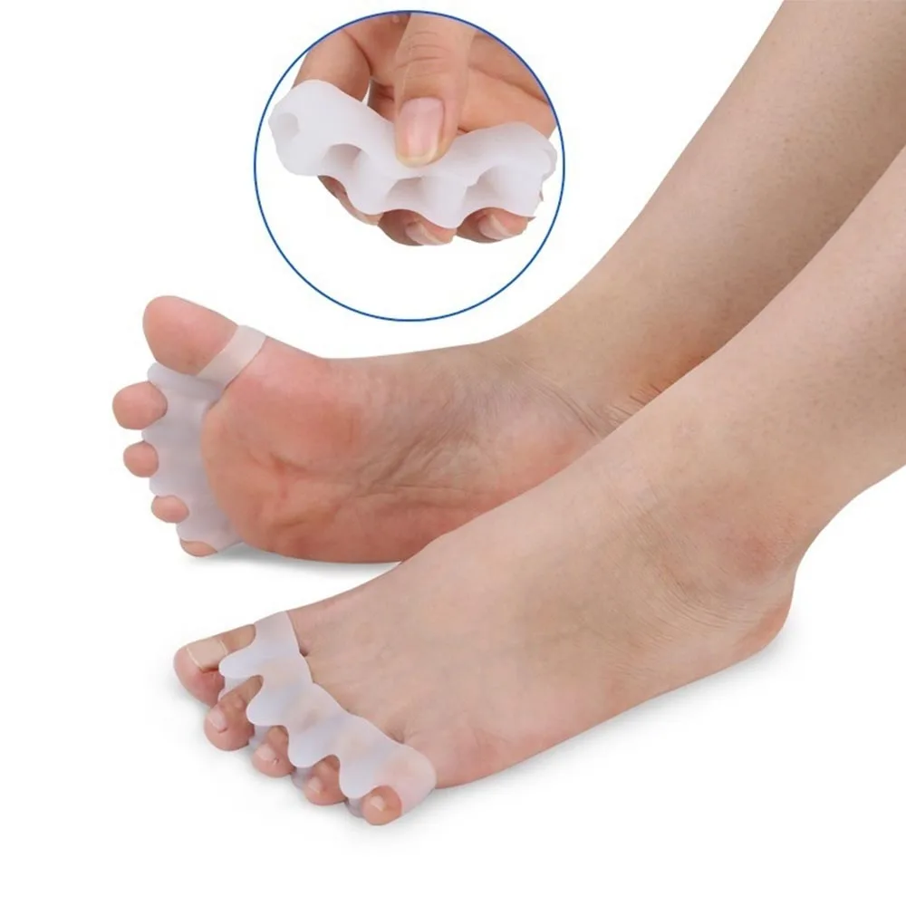 Из 2 предметов гель Toe Сепаратор носилки для Для мужчин и Для женщин легко носить в обуви для банен Relif Toe Выпрямитель Уход за ногами