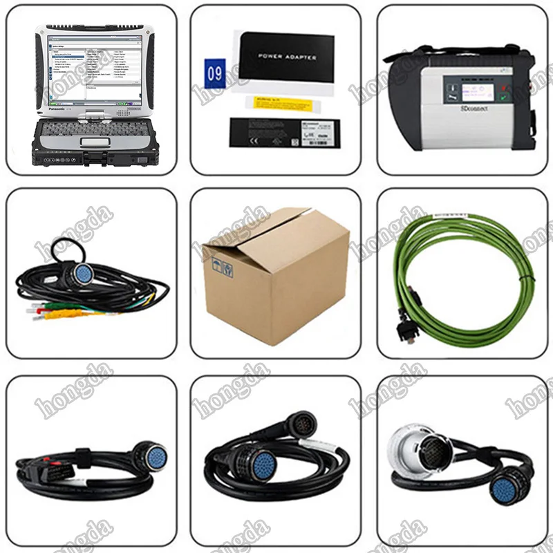 MB Star C4 DOIP SD с CF53 8GB RAM Wi Fi диагностическим мультиплексором полным кабелем 2020 12