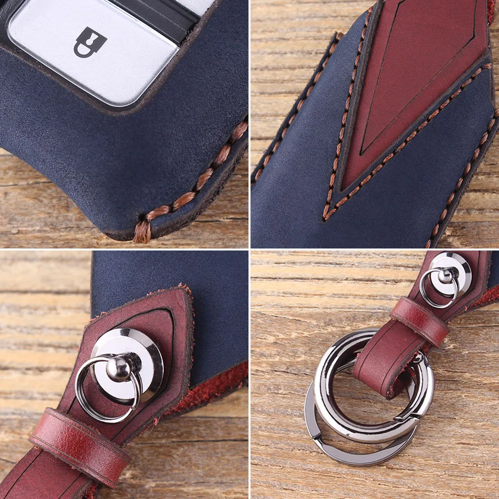 DANDKEY чехол-кошелек из натуральной кожи для ключей брелок Honda Accord Civic CRV Pilot Crosstou 2