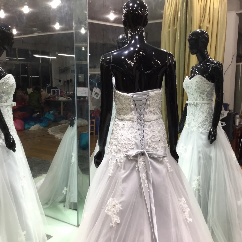 Vestido De Noiva 2017 элегантные свадебные платья Популярные винтажные с поясом бантом