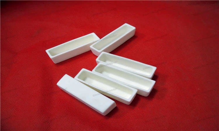 

75x20x20mm 99.5%Al2O3 High Purity and Thermal Square Corundum Melting Pot /Alumina Ceramic Boat