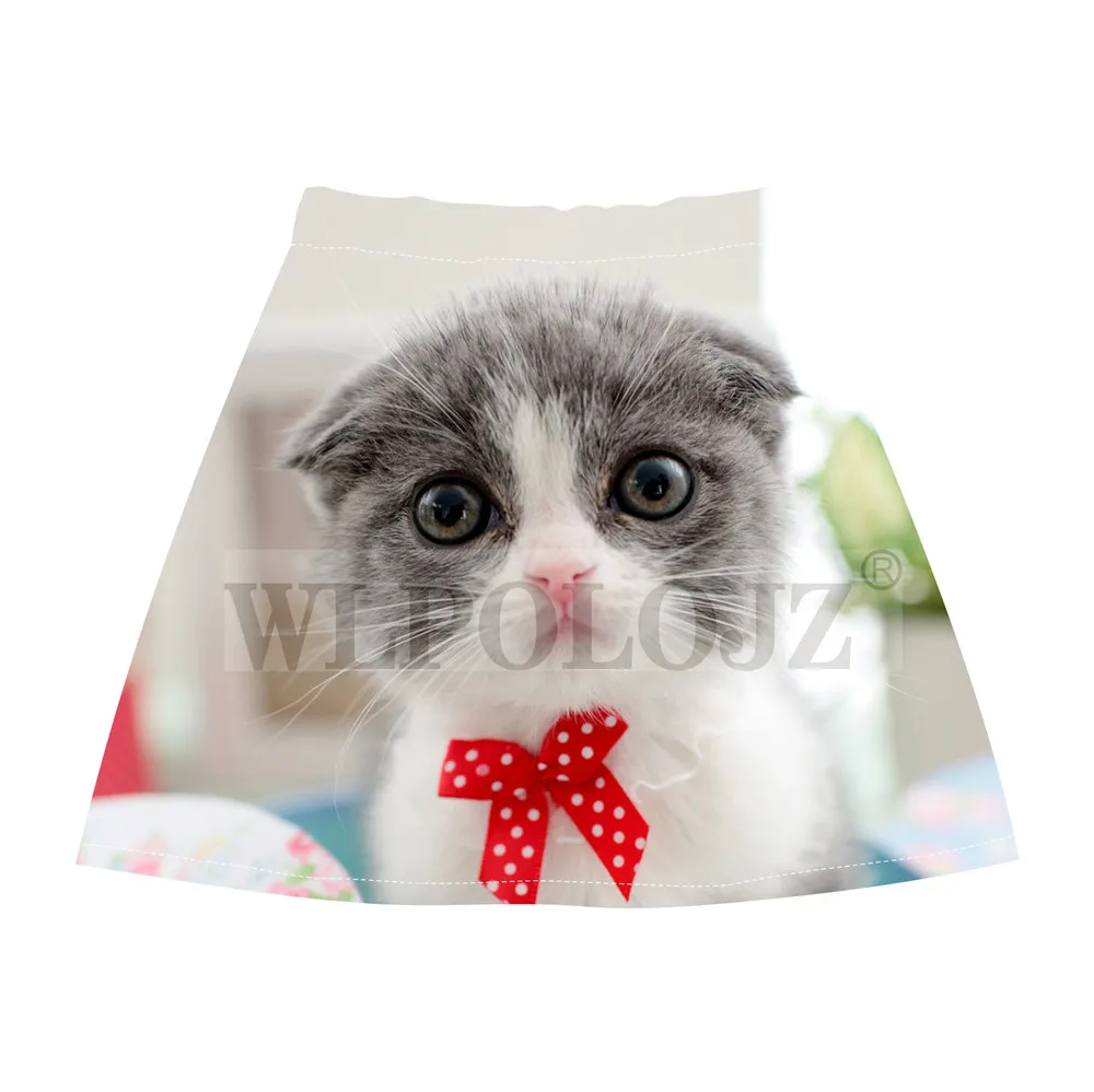 Юбка для девочек легкая Роскошная Удобная Короткая Расклешенная юбка с принтом