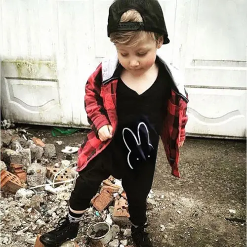 Детский хлопковый комбинезон с длинным рукавом и кроликом|romper bebe|rabbit romperboy girl clothes