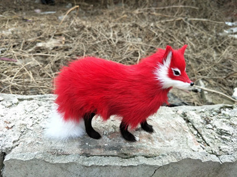 

BOLAFYNIA Practical creative gift fox four colors home decoration Toy simulation animal toy adornment for girl gift