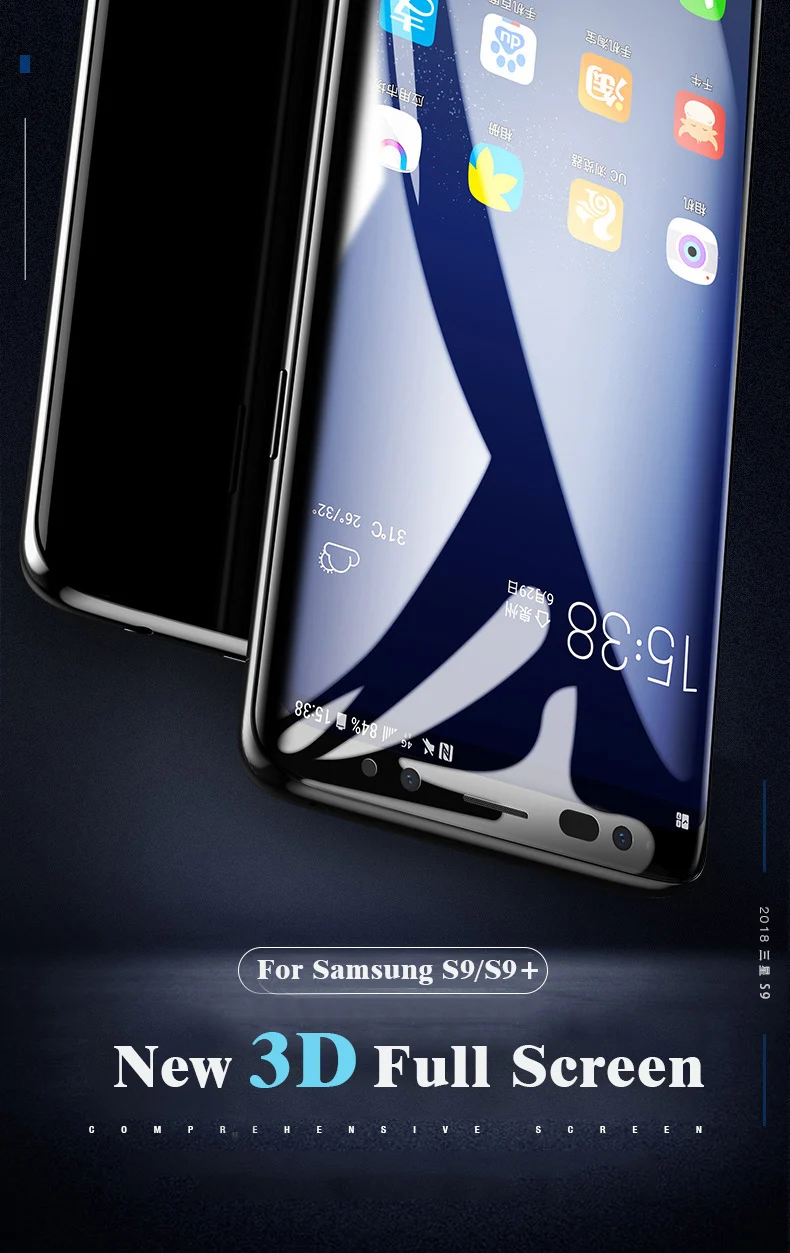 Aveuri Защитное стекло для samsung Galaxy S7 Edge S8 S9 Plus полное покрытие закаленное защитное стекло для экрана для samsung Galaxy Note 8 9