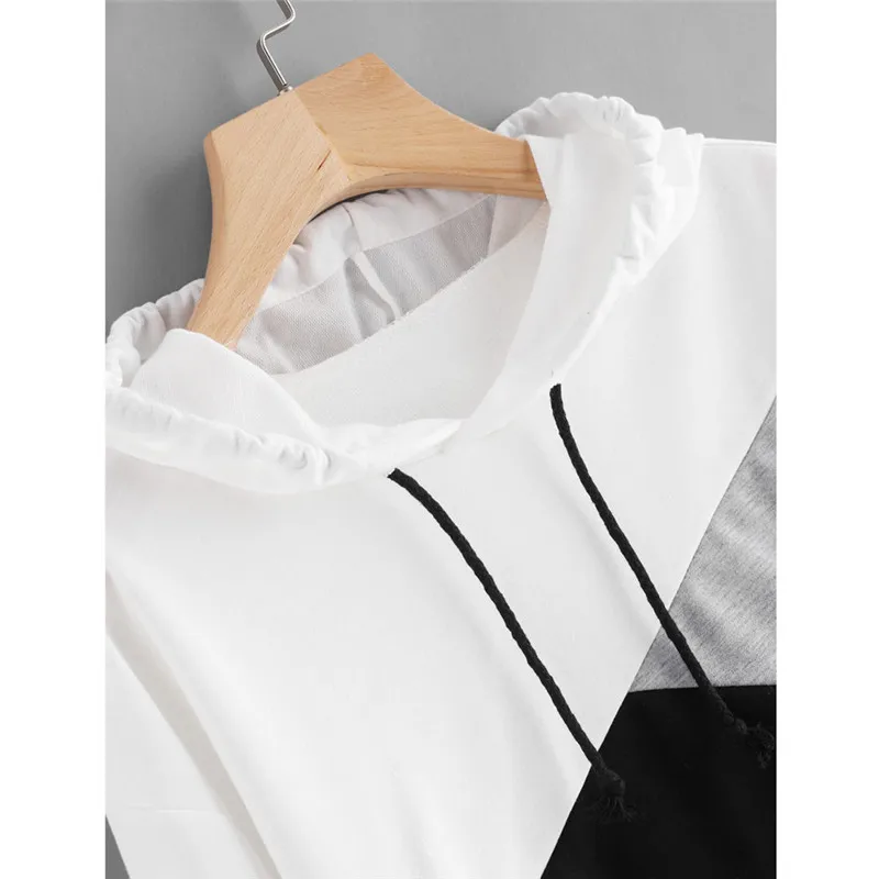 Женские футболки с длинным рукавом свитер капюшоном топы Camisola Da Senhora Sudaderas Con Capucha