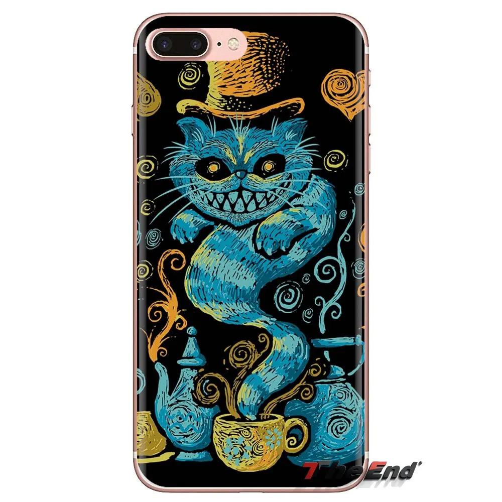 Мягкий чехол для Huawei G7 G8 P7 P8 P9 P10 P20 P30 Lite Mini Pro P Smart Plus 2017 2018 2019 Чеширский кот Алиса в