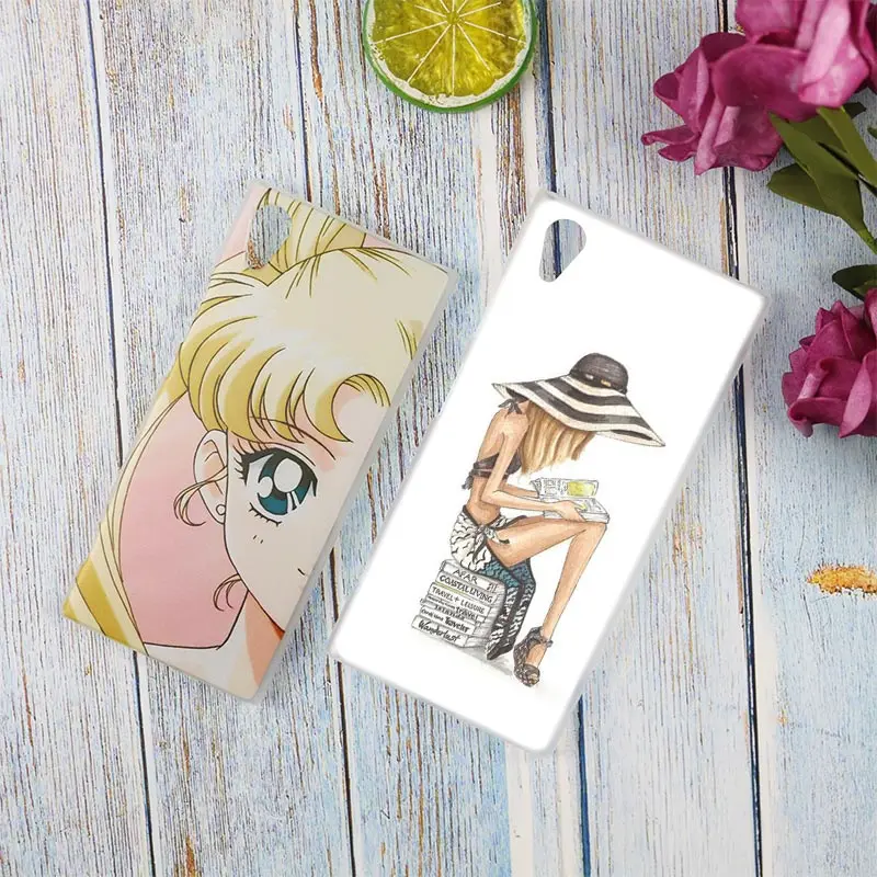 Модный прозрачный чехол A girl с изображением пляжа для Sony Xperia Z3 Z5 Premium M4 Aqua M5 X XA XA1 C4 C5