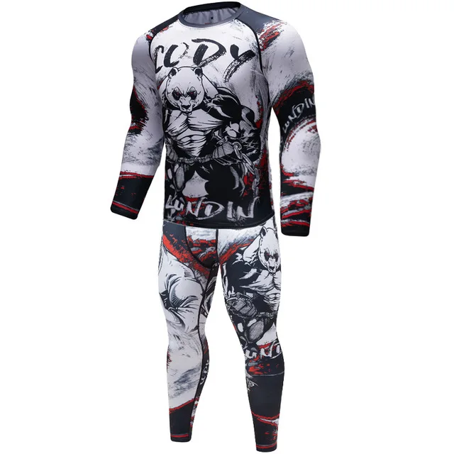 Новинка 2019 Спортивная компрессионная футболка с рашгардом мужские против спорта