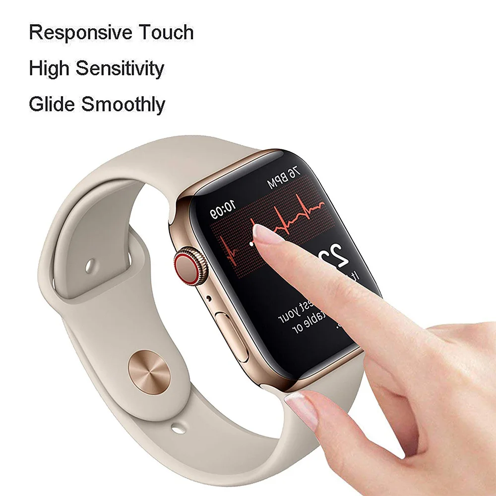 9h 3d закаленное стекло для Apple Watch 38 42 40 44 мм полное покрытие изогнутые края Защита