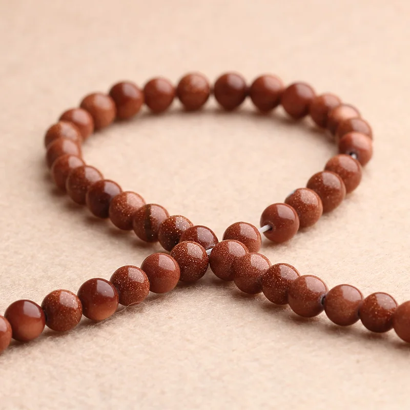 Мужской браслет STENYA с золотым песком ювелирные изделия бусины круглой формы