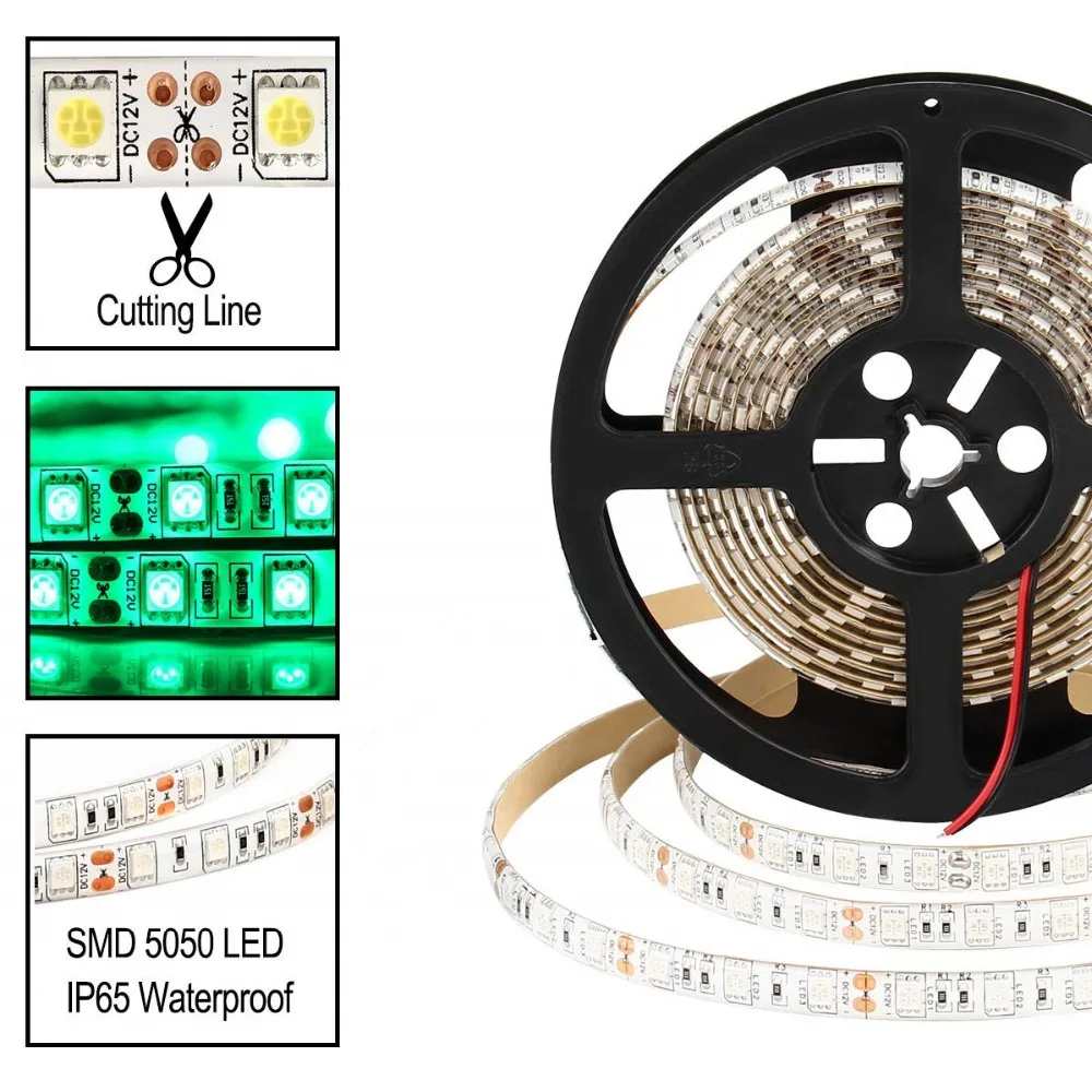 Высокое качество 5 м/рулон RGB теплый холодный белый красный зеленый синий желтый