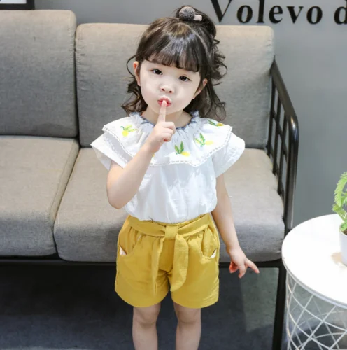 Infant Toddler Baby Girl Clothes Cotton Sleeveless Floral T-shirt Top Dress+Colorful Shorts Pants 2PCS Outfit Set | Мать и ребенок